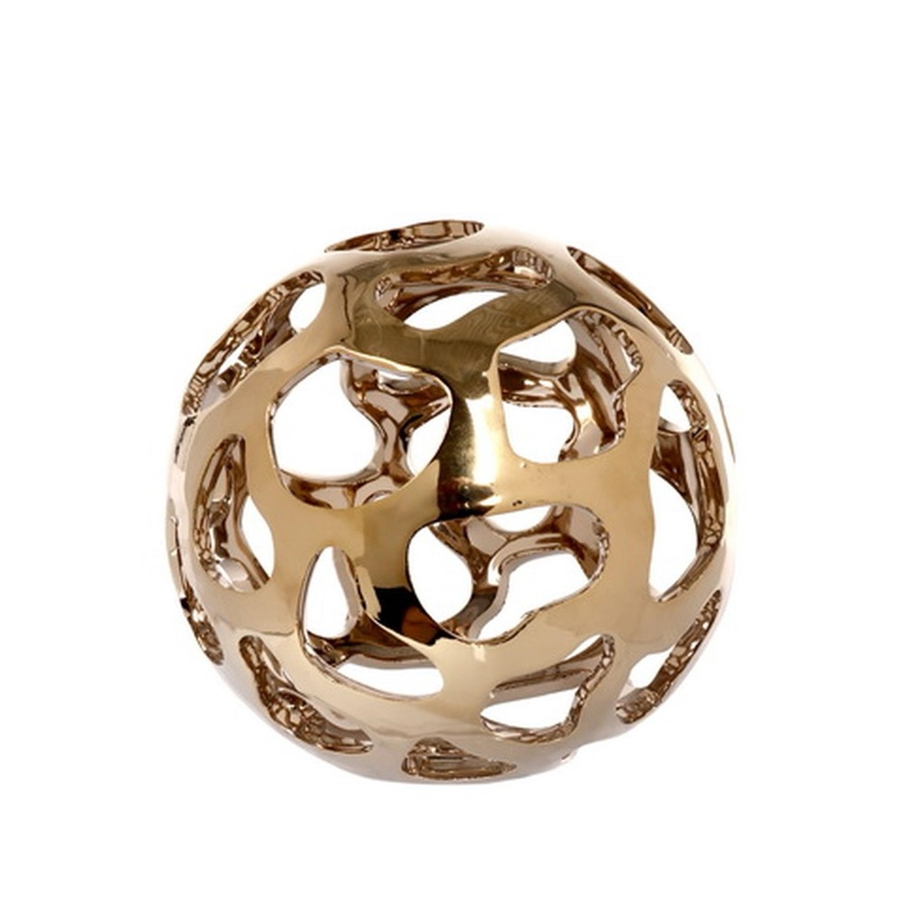 Contemporary Geometric Sculpture Decorative Ball Orb Home Decor